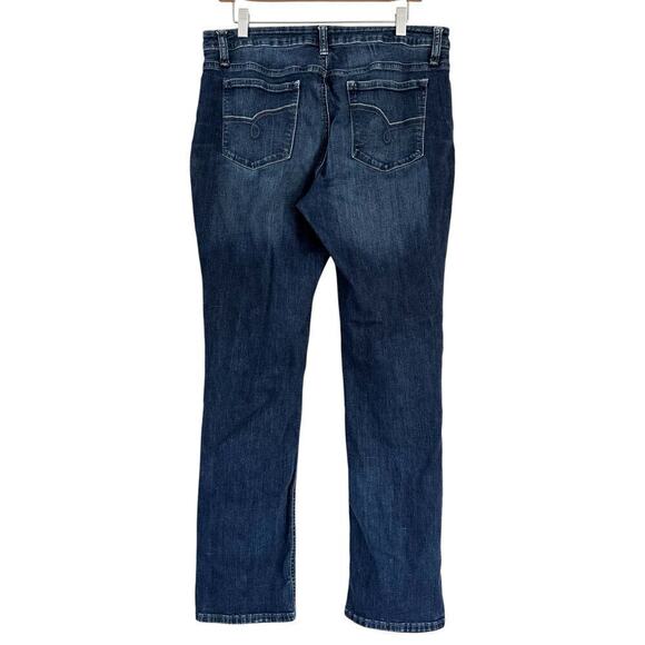 LEE Women's sz 14M (38x30) Jeans Stretch Midrise Straight Leg Dark Wash - Picture 2 of 5